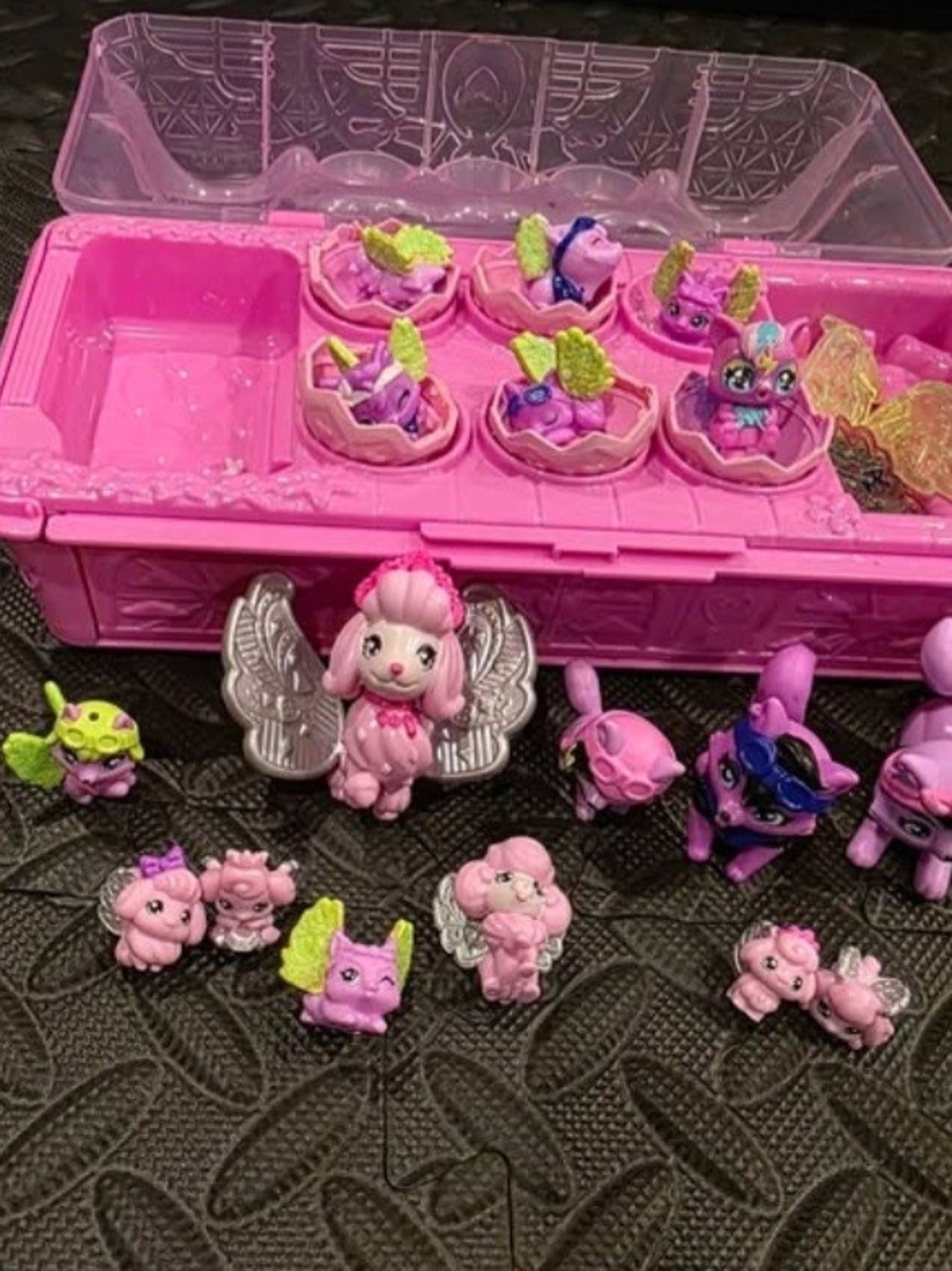 Pink Kids Toy Playset with Collectible Animal Figures - Hatchimals